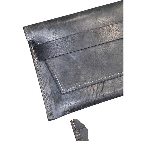 Holtz Leather The Moriah Fine Leather Clutch With Optional Insert Black - Picture 8 of 11